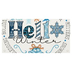 Winter Season T- Shirt Hello Winter T- Shirt Banner And Sign 6  X 3  by ZUXUMI