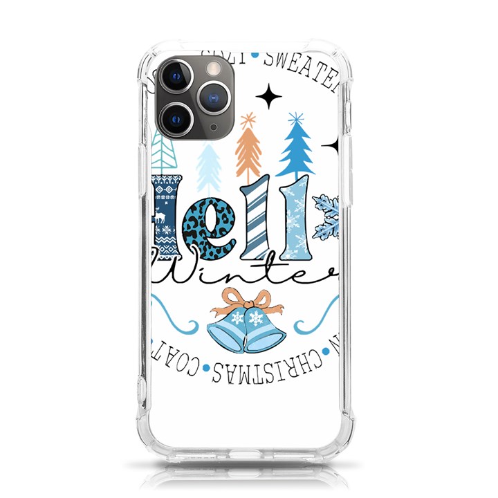 Winter Season T- Shirt Hello Winter T- Shirt iPhone 11 Pro 5.8 Inch TPU UV Print Case