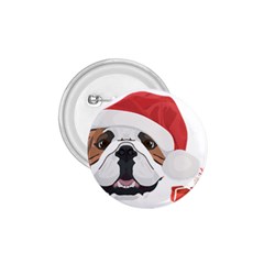 Winter T- Shirt English Bulldog Merry Christmas T- Shirt 1 75  Buttons by ZUXUMI