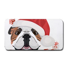 Winter T- Shirt English Bulldog Merry Christmas T- Shirt Medium Bar Mat by ZUXUMI