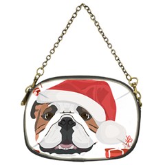 Winter T- Shirt English Bulldog Merry Christmas T- Shirt Chain Purse (one Side) by ZUXUMI