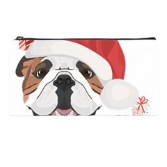 Winter T- Shirt English Bulldog Merry Christmas T- Shirt Pencil Case by ZUXUMI