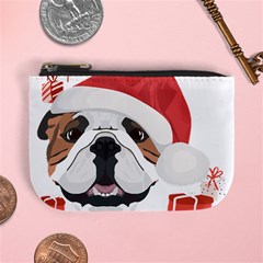 Winter T- Shirt English Bulldog Merry Christmas T- Shirt Mini Coin Purse by ZUXUMI