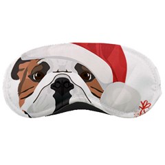 Winter T- Shirt English Bulldog Merry Christmas T- Shirt Sleep Mask by ZUXUMI