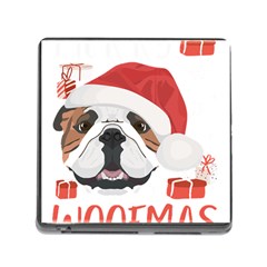 Winter T- Shirt English Bulldog Merry Christmas T- Shirt Memory Card Reader (square 5 Slot) by ZUXUMI