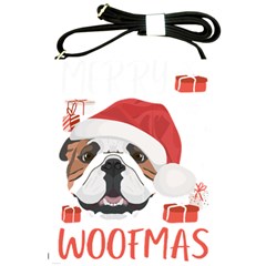 Winter T- Shirt English Bulldog Merry Christmas T- Shirt Shoulder Sling Bag by ZUXUMI