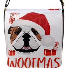 Winter T- Shirt English Bulldog Merry Christmas T- Shirt Flap Closure Messenger Bag (s) by ZUXUMI