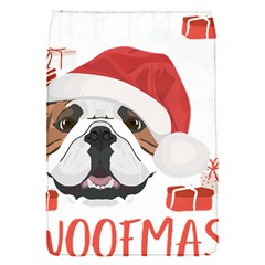 Winter T- Shirt English Bulldog Merry Christmas T- Shirt Removable Flap Cover (s) by ZUXUMI