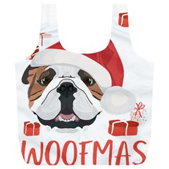 Winter T- Shirt English Bulldog Merry Christmas T- Shirt Full Print Recycle Bag (xl) by ZUXUMI