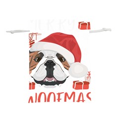 Winter T- Shirt English Bulldog Merry Christmas T- Shirt Lightweight Drawstring Pouch (s) by ZUXUMI