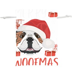 Winter T- Shirt English Bulldog Merry Christmas T- Shirt Lightweight Drawstring Pouch (xl) by ZUXUMI