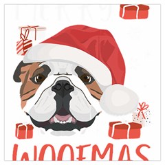 Winter T- Shirt English Bulldog Merry Christmas T- Shirt Lightweight Scarf  by ZUXUMI