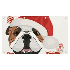 Winter T- Shirt English Bulldog Merry Christmas T- Shirt Banner And Sign 7  X 4  by ZUXUMI