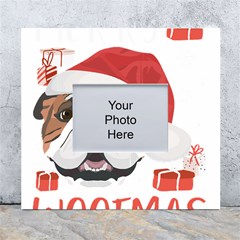 Winter T- Shirt English Bulldog Merry Christmas T- Shirt White Wall Photo Frame 5  X 7  by ZUXUMI