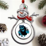 Bourbon T- Shirt Funny Bourbon T- Shirt (1) Metal Snowman Ornament Front