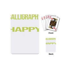 Calligraphy T- Shirt Funny Happy Calligraphy Calligrapher Handwriting Lettering T- Shirt Playing Cards Single Design (mini) by EnriqueJohnson