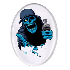 Bourbon T- Shirt Funny Bourbon T- Shirt Oval Glass Fridge Magnet (4 Pack) by JamesGoode