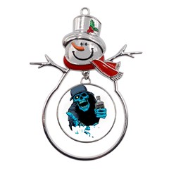 Bourbon T- Shirt Funny Bourbon T- Shirt Metal Snowman Ornament by JamesGoode