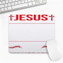 Calligraphy T- Shirt Funny Jesus Calligraphy Calligrapher Handwriting Lettering T- Shirt Large Mousepad by EnriqueJohnson