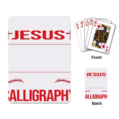 Calligraphy T- Shirt Funny Jesus Calligraphy Calligrapher Handwriting Lettering T- Shirt Playing Cards Single Design (rectangle) by EnriqueJohnson