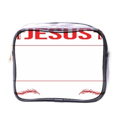 Calligraphy T- Shirt Funny Jesus Calligraphy Calligrapher Handwriting Lettering T- Shirt Mini Toiletries Bag (one Side) by EnriqueJohnson