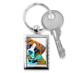 Boxer Dog Art T- Shirt Boxer Dog Art T- Shirt Key Chain (rectangle) by JamesGoode