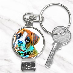 Boxer Dog Art T- Shirt Boxer Dog Art T- Shirt Nail Clippers Key Chain by JamesGoode