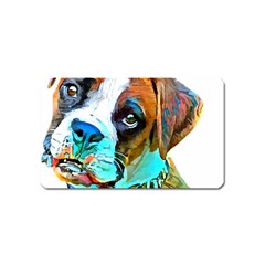 Boxer Dog Art T- Shirt Boxer Dog Art T- Shirt Magnet (name Card) by JamesGoode