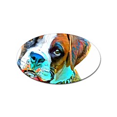 Boxer Dog Art T- Shirt Boxer Dog Art T- Shirt Sticker Oval (100 Pack) by JamesGoode