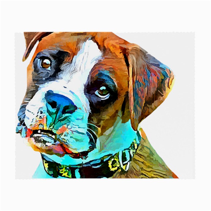 Boxer Dog Art T- Shirt Boxer Dog Art T- Shirt Small Glasses Cloth (2 Sides)