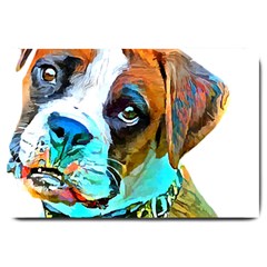 Boxer Dog Art T- Shirt Boxer Dog Art T- Shirt Large Doormat by JamesGoode