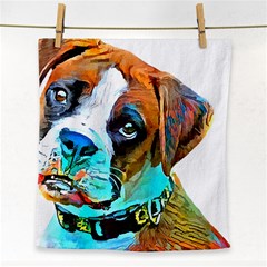 Boxer Dog Art T- Shirt Boxer Dog Art T- Shirt Face Towel by JamesGoode