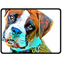 Boxer Dog Art T- Shirt Boxer Dog Art T- Shirt Fleece Blanket (large) by JamesGoode