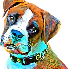 Boxer Dog Art T- Shirt Boxer Dog Art T- Shirt Play Mat (square) by JamesGoode