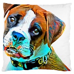 Boxer Dog Art T- Shirt Boxer Dog Art T- Shirt Large Cushion Case (one Side) by JamesGoode