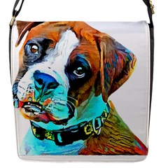 Boxer Dog Art T- Shirt Boxer Dog Art T- Shirt Flap Closure Messenger Bag (s) by JamesGoode