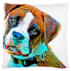 Boxer Dog Art T- Shirt Boxer Dog Art T- Shirt Standard Premium Plush Fleece Cushion Case (one Side)