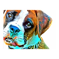 Boxer Dog Art T- Shirt Boxer Dog Art T- Shirt Two Sides Premium Plush Fleece Blanket (mini) by JamesGoode