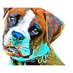 Boxer Dog Art T- Shirt Boxer Dog Art T- Shirt Two Sides Premium Plush Fleece Blanket (small) by JamesGoode