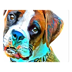 Boxer Dog Art T- Shirt Boxer Dog Art T- Shirt Two Sides Premium Plush Fleece Blanket (large) by JamesGoode