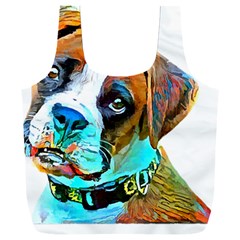 Boxer Dog Art T- Shirt Boxer Dog Art T- Shirt Full Print Recycle Bag (xxxl)