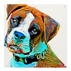 Boxer Dog Art T- Shirt Boxer Dog Art T- Shirt Banner And Sign 4  X 4  by JamesGoode