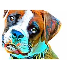 Boxer Dog Art T- Shirt Boxer Dog Art T- Shirt Premium Plush Fleece Blanket (extra Small) by JamesGoode