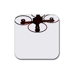 Drone Racing Gift T- Shirt Distressed F P V Drone Racing Drone Pilot Racer Pattern T- Shirt Rubber Coaster (square) by ZUXUMI