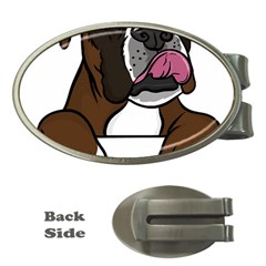 Boxer Dog T- Shirt Boxer T- Shirt Money Clips (oval)  by JamesGoode