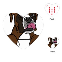 Boxer Dog T- Shirt Boxer T- Shirt Playing Cards Single Design (heart)