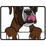 Boxer Dog T- Shirt Boxer T- Shirt Fleece Blanket (Large) 80 x60  Blanket Front