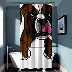 Boxer Dog T- Shirt Boxer T- Shirt Shower Curtain 36  X 72  (stall)  by JamesGoode