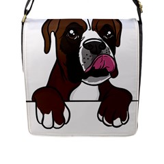 Boxer Dog T- Shirt Boxer T- Shirt Flap Closure Messenger Bag (l) by JamesGoode