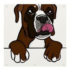 Boxer Dog T- Shirt Boxer T- Shirt Banner And Sign 4  X 4  by JamesGoode